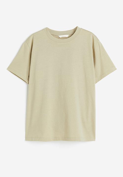 H&M - Cotton t-shirt - light khaki green
