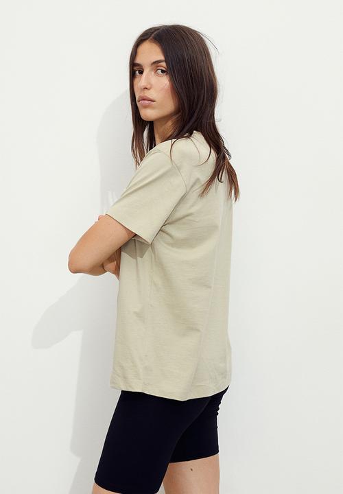 H&M - Cotton t-shirt - light khaki green