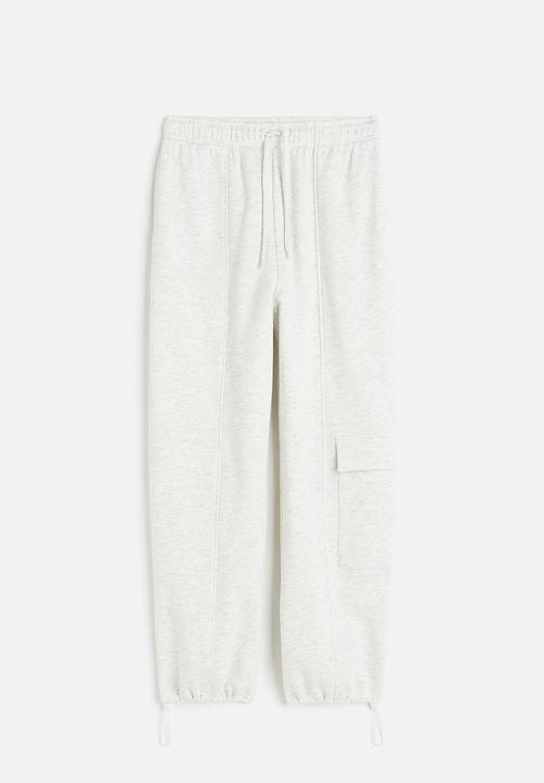 H&M - Cargo sweatpants - light grey marl