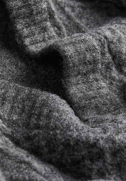 H&M - Cable-knit jumper - dark grey marl