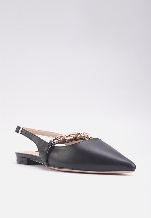 Nine West - David slingback flat - black