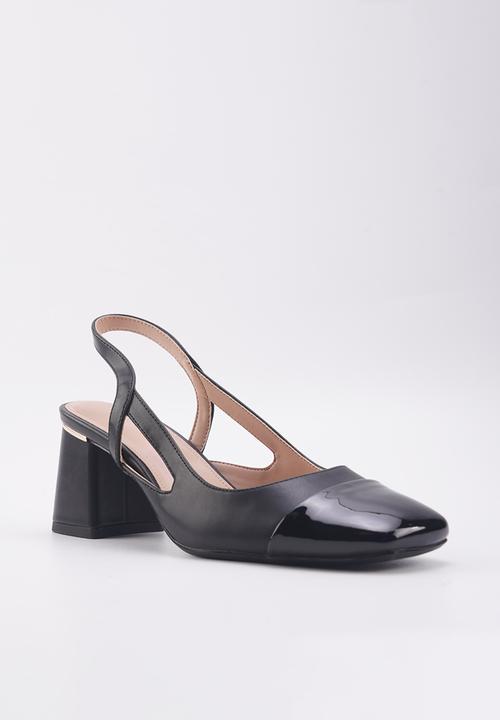 Nine West - Lane block heel sling back - black