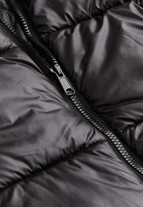 H&M - Hooded puffer jacket - black