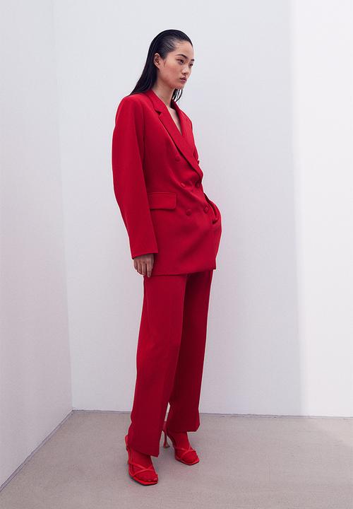 H&M - Double-breasted blazer - red