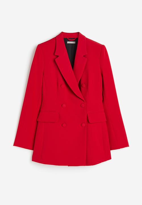 H&M - Double-breasted blazer - red