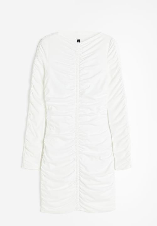 H&M - Draped bodycon dress - cream 