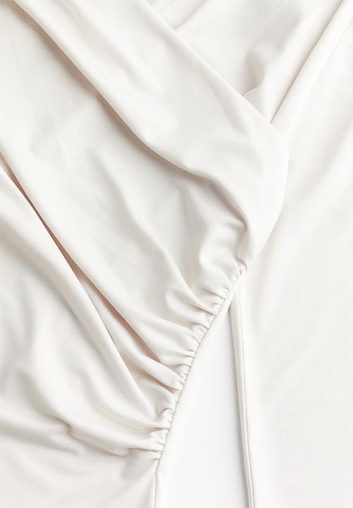 H&M - Jersey wrap top - cream
