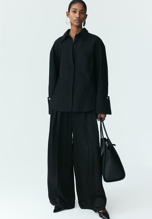 H&M - Oversized cotton shirt - black