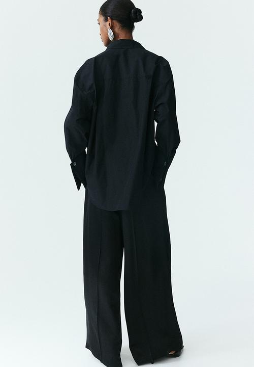 H&M - Oversized cotton shirt - black