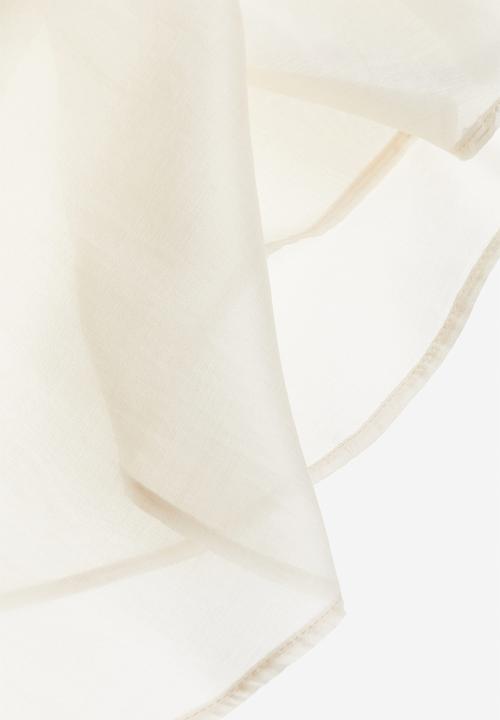 H&M - Tie-neck blouse - light beige