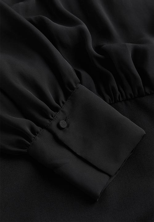 H&M - Stand-up collar dress - black