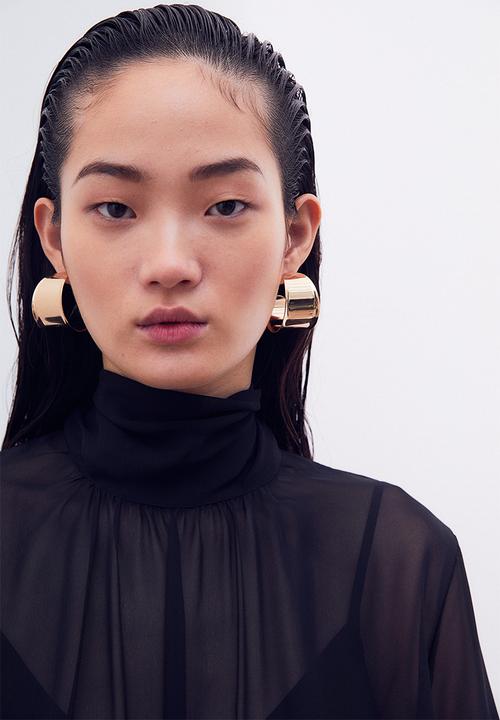 H&M - Stand-up collar dress - black