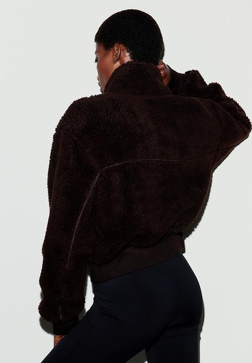 H&M - Zip-through teddy top - dark brown
