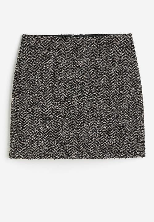H&M - Textured mini skirt - dark grey