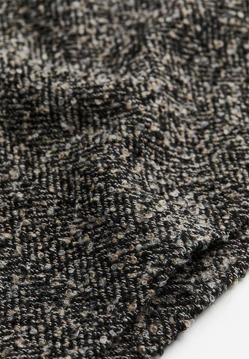 H&M - Textured mini skirt - dark grey