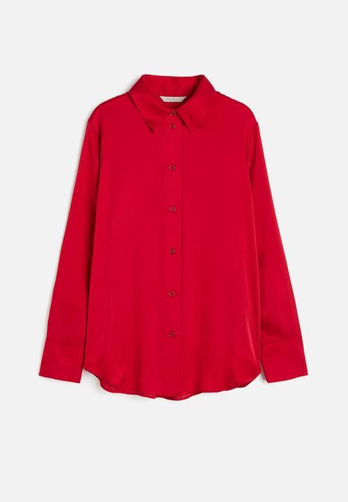 H&M - Pointed-collar shirt - red