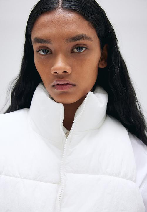 H&M - Puffer gilet - white
