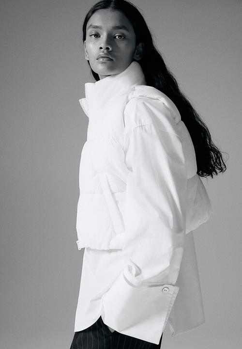 H&M - Puffer gilet - white