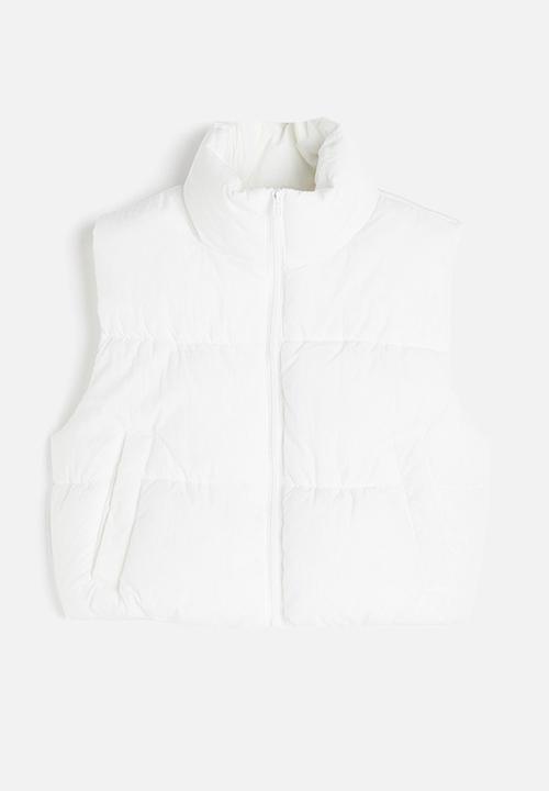 H&M - Puffer gilet - white