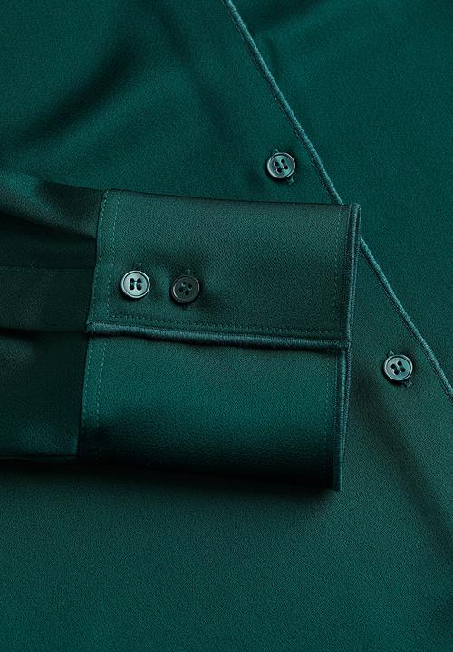 H&M - Satin shirt - dark green