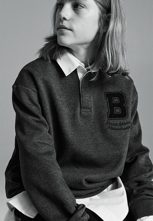 H&M - Rugby shirt - dark grey/boston athletics 