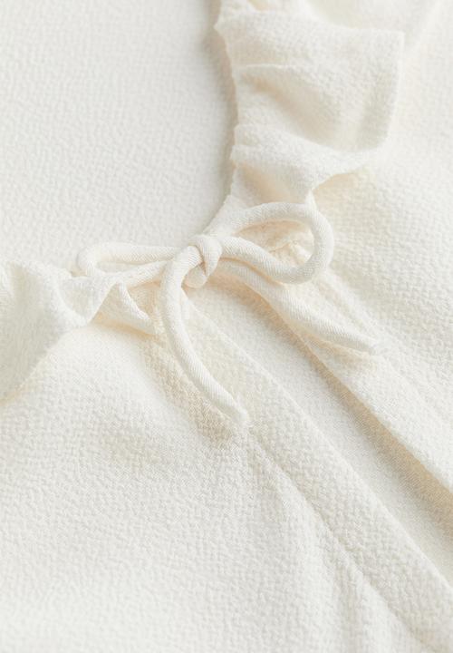H&M - Tie-front blouse - white