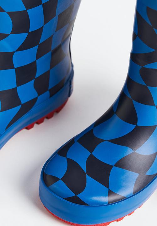 H&M - Printed wellingtons - bright blue/sonic the hedgehog