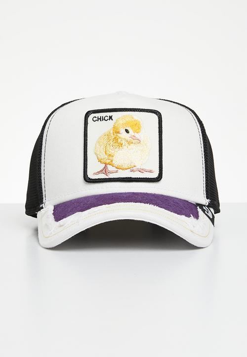 Goorin Bros. - Silky chick distressed denim trucker - white