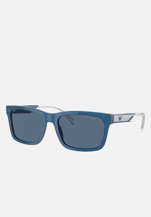 Emporio Armani - 0EA4224 Rectangle - Shiny Opaline Blue