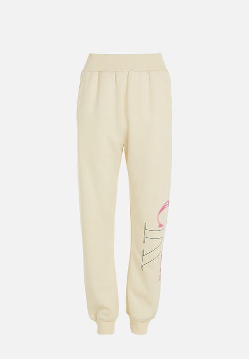 Calvin Klein - Bold monologo cuffed pants - vanilla
