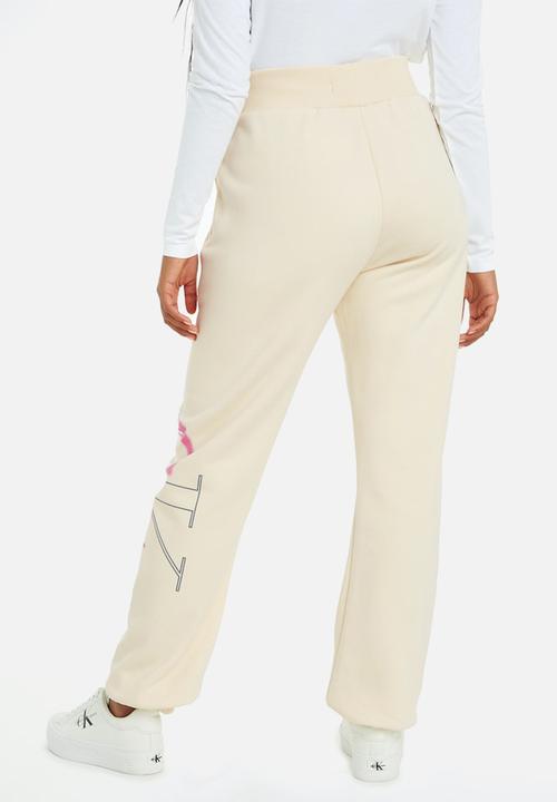 Calvin Klein - Bold monologo cuffed pants - vanilla