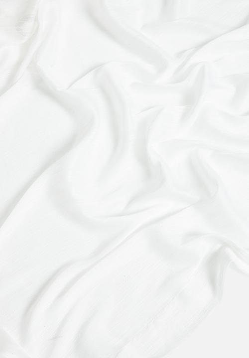 Sixth Floor - Turin Textured Sheer Eyelet Curtain - White
