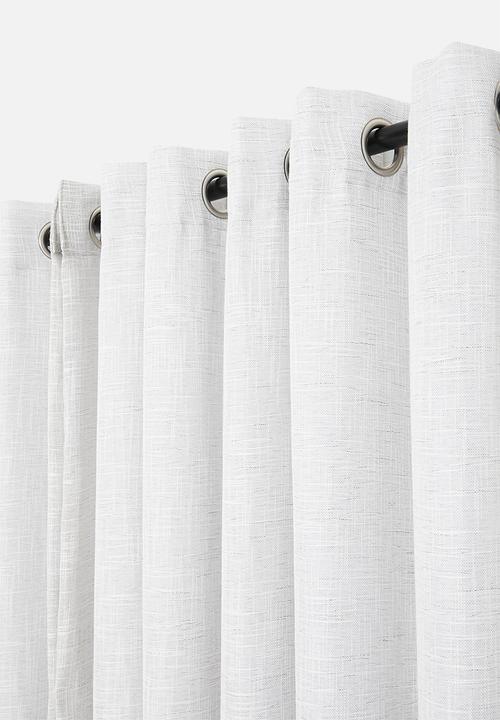 Sixth Floor - Horizon Slub Lined Eyelet Curtain - Natural