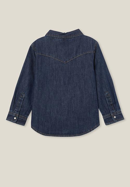 Cotton On - Rugged western long sleeve shirt - sorrento dark blue