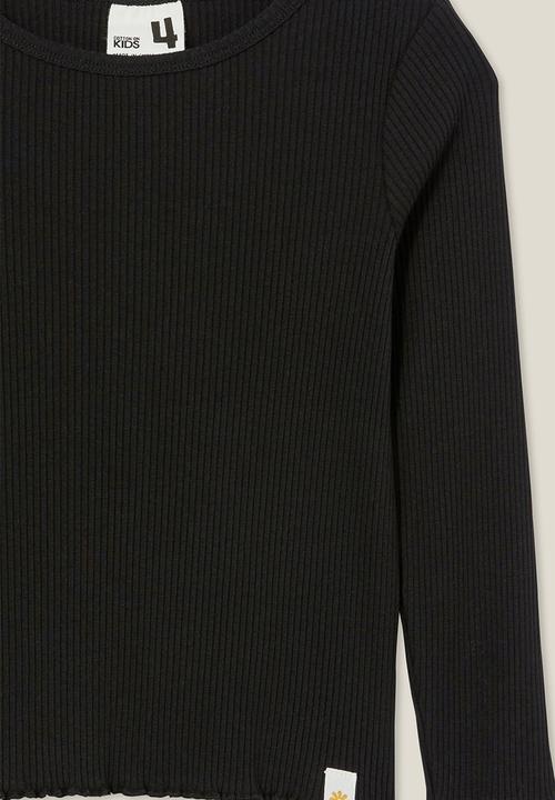 Cotton On - Jade crew - black rib