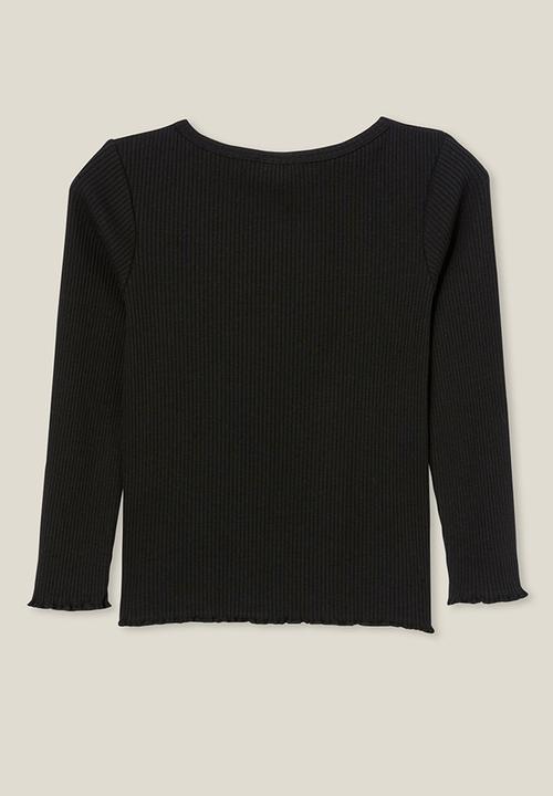 Cotton On - Jade crew - black rib