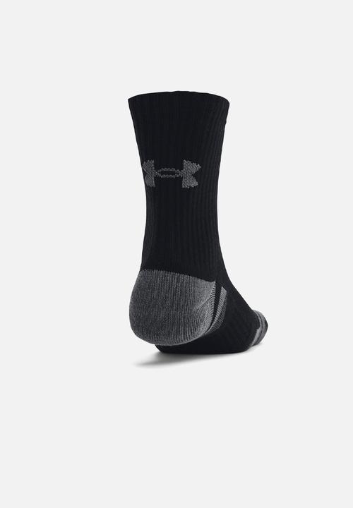Under Armour - UA Performance Cotton 3pack Mid - black