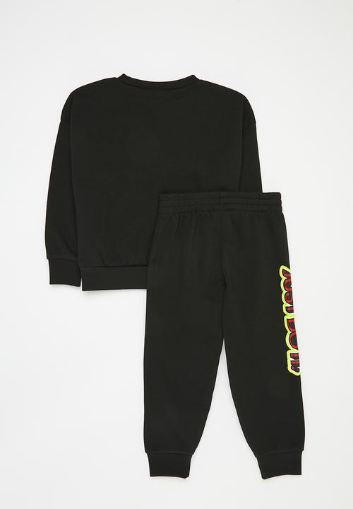 Nike - Nkb b nsw soa fleece crew set - black