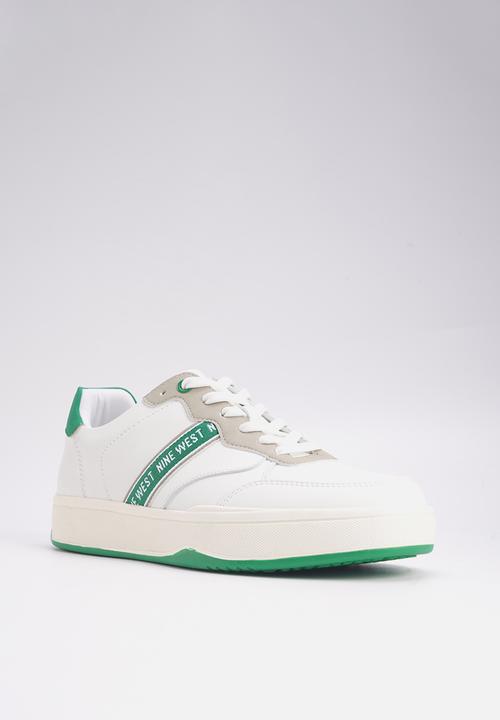 Nine West - Sala lace up sneaker - white & green