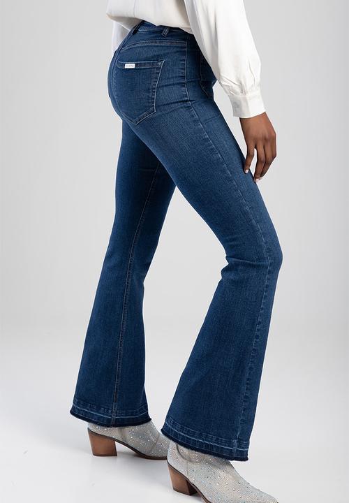 SISSY BOY - Amy-Lee: High Skinny Flare With Patch Pockets - Dark Vintage