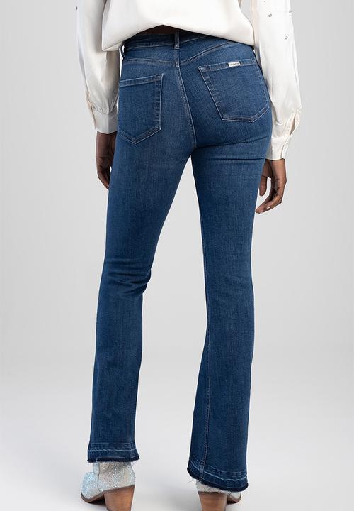 SISSY BOY - Amy-Lee: High Skinny Flare With Patch Pockets - Dark Vintage