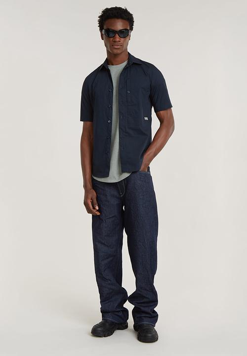 G-STAR - G4a slim shirt short sleeve manor poplin - salute