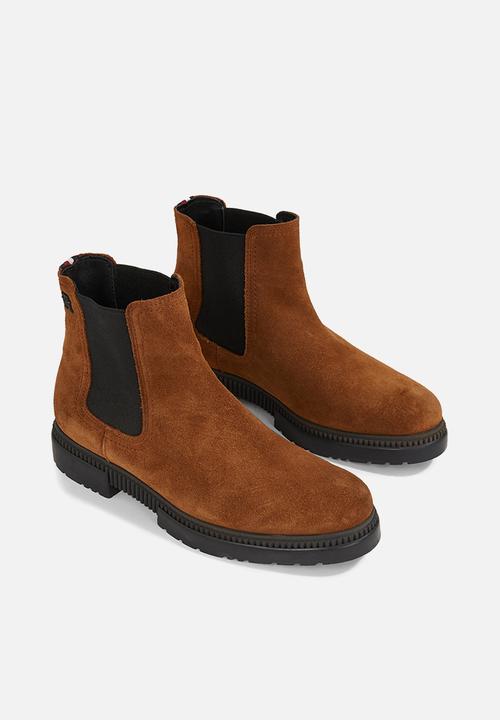 Tommy Hilfiger - Casual cleated suede chelsea - brown