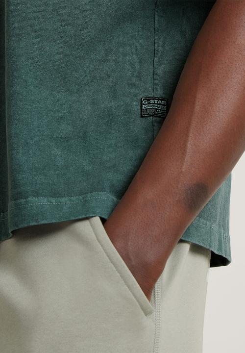 G-STAR - Overdyed center chest boxy r t dry jersey o rfd - blue spruce gd