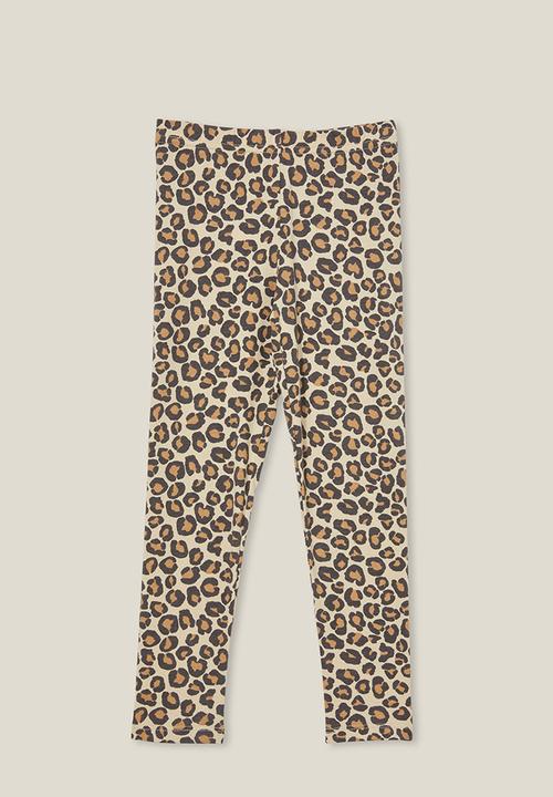 Cotton On - Huggie tights - rainy day/leo leopard