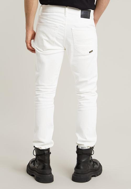 G-STAR - 3301 Slim Steer ecru stretch denim r - 3D lt chalk gd