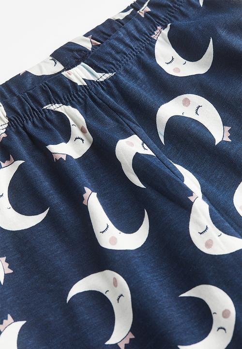 H&M - Cotton jersey pyjamas - dark blue moons 