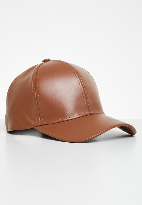 Superbalist - Faux leather peak cap - brown