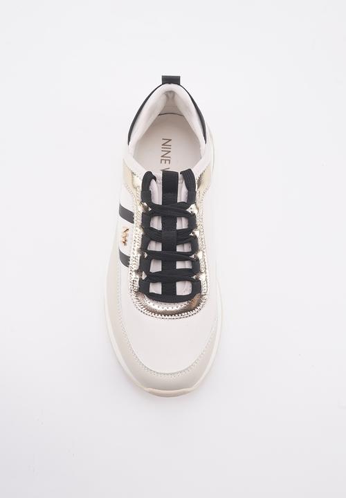 Nine West - Jashua elastic tie up sneaker - beige