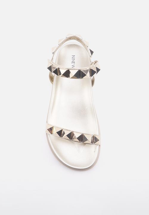 Nine West - Mild ankle strap studded sandal - gold